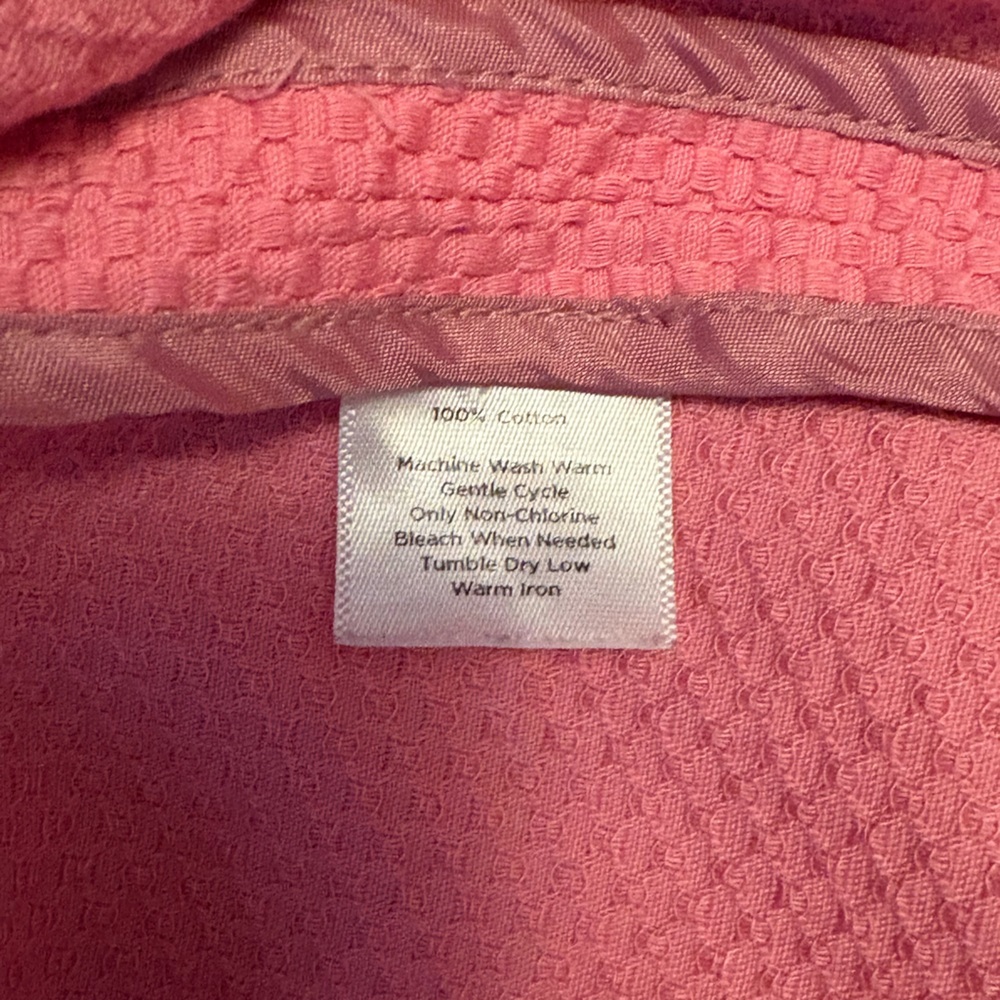Talbots Pink Textured A-Line Skirt 4P Faux Wrap Button Detail Career Preppy - Picture 8 of 8